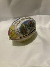 Lefton Decorated Porcelain Egg Jewelry Trinket Box XA-8068 picture