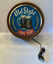 Vintage Old Style On Tap Beer Lighted Sign - Tested + Works picture