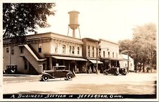 Postcard OH Jefferson, Ohio; A Business Section; L A Ceffner Hardware RPPC By picture