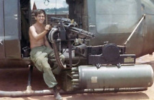 Vietnam  War  Photos --  Huey Helicopter- Gun Ship -  Side Gun picture