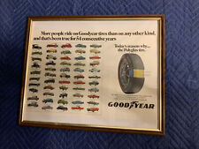 1969 GOOD YEAR TIRES Framed Poster Automotive Automobiles Tansportation  picture