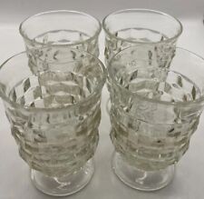 VTG Fostoria American Cubist Design Clear  6 oz. Footed Tumbler 4 Inches Tall picture