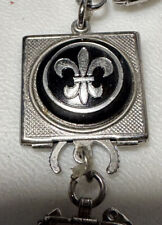 Vintage Fleur-de-lis France Coat Of Arms French Fleur-de-lys Metal Keychain picture
