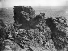 ANTIQUE GLASS PLATE PHOTO NEGATIVE - Tower Rock- Nahant - Eastern MA - Essex Cty picture