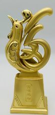 The Golden Rooster Delivers Happiness Metal Cockerel Figure Paperweight DWS.6”H. picture