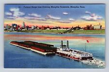 Memphis TN-Tennessee, Federal Barge Line, Terminals, Vintage c1949 Postcard picture