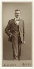 DAPPER GENTLEMAN WITH A HANDLEBAR MUSTACHE IN BARDEN, GERMANY (CDV) picture