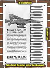 Metal Sign - 1961 Republic F-105 Fighter Jets - 10x14 inches picture