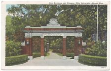 Vtg. 1948 Posted Postcard Ohio University Main Entrance and Campus, Athens, Ohio picture