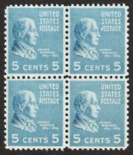 1938 James Monroe 85 year old 5 Cent US Postage Stamp Block of 4 MINT picture