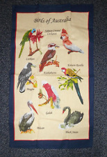 Birds of Australia Souvenir Tea Towel • Cotton Kitchen 18x31