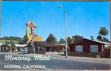 Redding California Monterey Motel Postcard c1950 picture