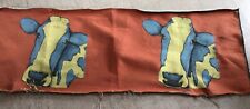 Cow head cushion heavy upholstery fabric remnant 50cm x 142cm unused material picture