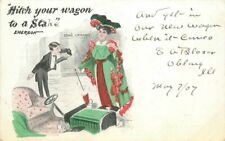 C-1905 Early Auto Fashion Woman Comic Humor undivided Postcard 22-6601 picture