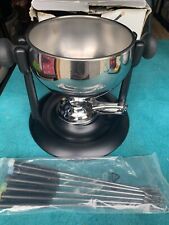 Vintage Studio Nova Stainless Steel Fondue Pot With Forks picture