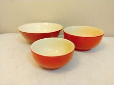 Vintage Universal Cambridge Red Nesting Mixing Bowls - Set of 3 picture