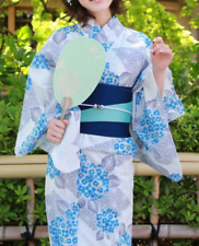 Japanese Women's Traditional YUKATA KIMONO Obi Belt Sandal Set JAPAN Kyoto 19 picture