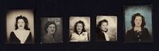 lot of FIVE Sample or PHOTO BOOTH Pictures  WOMAN all scanned & Cropped details picture