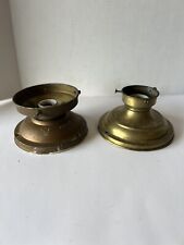 2 Vintage Brass Flush Mount Bulb Sockets picture