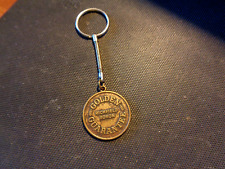 1950'S RICHFIELD BORON GOLDEN GUARANTEE 🌟SOLID BRASS🌟REGISTERED KEYCHAIN 👀 picture