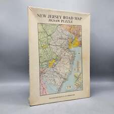 New Jersey Road Map Jigsaw Puzzle 500 Piece Gameophiles Rand McNally - SEALED picture