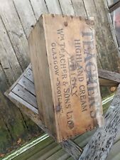 Vintage Teacher's Highland cream Whisky Presentation wooden box  picture