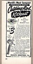 1950 Print Ad Kitkast Pocket Fishing Rods Maguth Industries Carlstadt,NJ picture