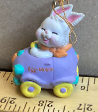 Vintage Avon Easter Bunny Eggspression Car Ornament Egg-Mobile picture