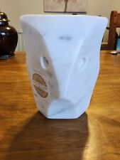 Carved White Stone Owl From India Heavy 5lbs picture