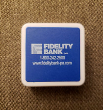Vintage Fidelity Bank Advertising Retractable Mini Measuring Tape Promo Swag picture