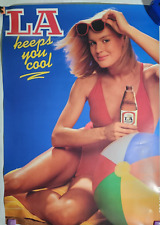 Vintage BEER Poster - LA Keeps You Cool - 1987 Anheuser Busch Inc - Advertising picture