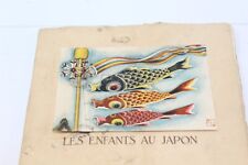 Vintage Japanese Paper Book 1942 Collectible Children of Japan Illustrated picture
