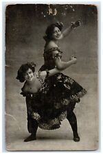 c1905 Pretty Woman Dancing Studio Portrait Philadelphia PA Antique Postcard picture