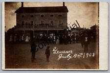 Real Photo 1908 Horse Race Through Town At Geneva New York NY RPPC RP H137 picture