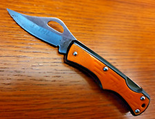 Stihl E47 Stone River Orange Black Small Lock Back Clip Pocket Hunting Knife picture