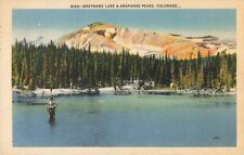Postcard Fisherman Braynard Lake Arapahoe Peaks Colorado picture