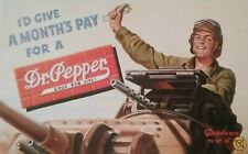 Dr. Pepper Advertising Postcards (3) 1940s/50s REPRINTS Continental Size c1980s picture