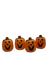 4 VTG 3 In. Mini Pumpkin BLOW MOLD String Light Cover Halloween Jack-o-lantern picture