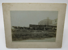c1890 Large Cabinet Photo of Railroad at Sugar Mill in Spreckels CA Horse Wagon picture