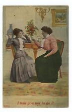 Two Women Talking at the Table Postcard picture