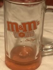 ORANGE M&M LAS VEGAS WORLD Beer Pilsner Collectible Glass - M&M Candy  picture