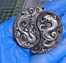 49.7g Aletai iron meteorite slice Carving Dragon Phoenix Plaques lovers Pendant picture