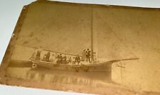 Antique Nautical American Marx Family Schooner Fishers Island Cabinet Photo NY picture