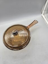 Corning Ware Visions Amber  .5L Saucepan w/Pyrex P81-C Lid picture