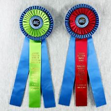 AKC Dog Show Rosette Award Ribbon Lot of 2 Miniature Pinscher Twin Cities MN picture
