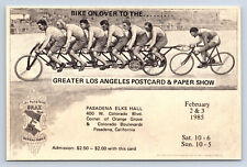 Vintage Postcard Greater Los Angeles Postcard Paper Show Pasadena CA Bicycle N20 picture