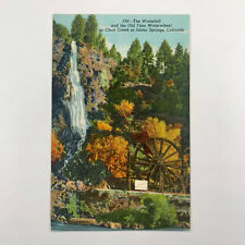 Postcard Colorado Idaho Springs CO Clear Creek Waterwheel Waterfall 1910s  picture