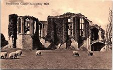 c1910 KENILWORTH CASTLE ENGLAND BANQUETING HALL SHEEP VALENTINES POSTCARD 42-393 picture