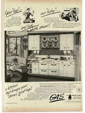 1945 American Gas Association MCM 1940s Kitchen Appliances Decor art Print Ad 2 picture