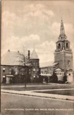 Naugatuck, CT Connecticut  CONGREGATIONAL CHURCH & PARISH HOUSE  1943 Postcard picture
